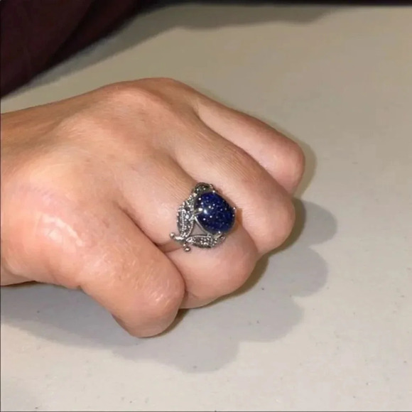 - Blue sand natural stone ring - Picture 5 of 6